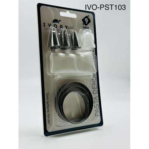 BZD IVORY METAL 9 PARÇA PASTA SETİ