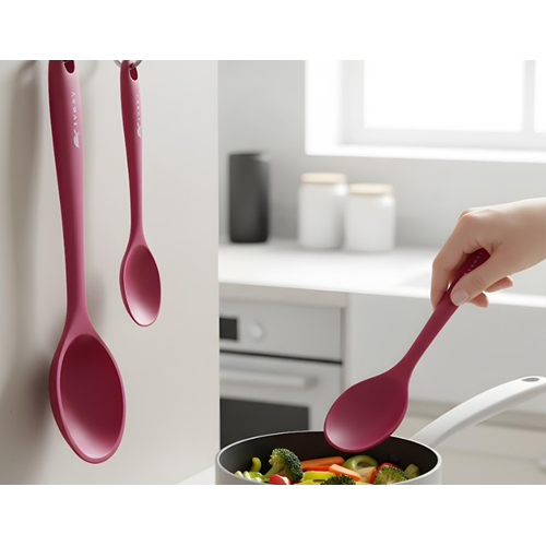 BZD IVORY SİLİKON MUTFAK SETİ İKİLİ KAŞIK + KAŞIK 1*24