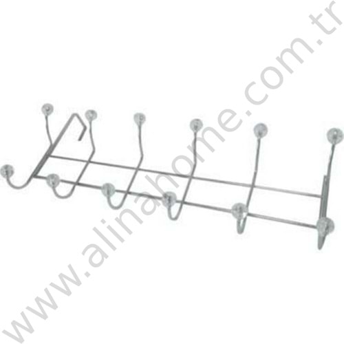 ENF METAL ASKI ŞEFFAF BONCUK 6 LI KAPI ARKASI ASKI 1*6