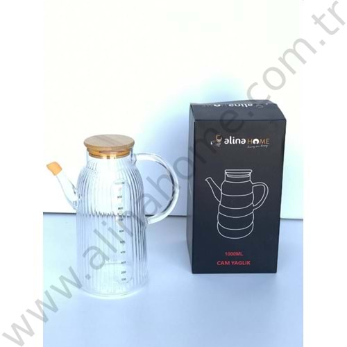ALİNA CAM BOROSİLİKAT YAĞLIK BAMBU KPK 1 LT METARUS 1*24