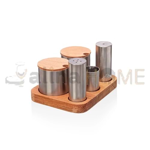 KISMET METAL BAHARATLIKLI VE TUZLUK TAKIMI 5 Lİ