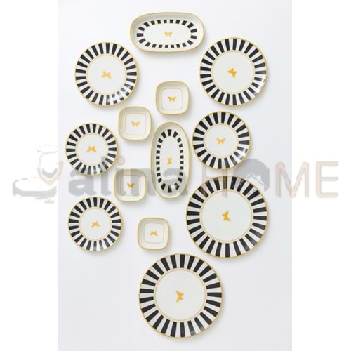 ÜLGER ÇİZGİLİ KELEBEK 13 PARÇA KAHVALTI TAKIMI 1*5