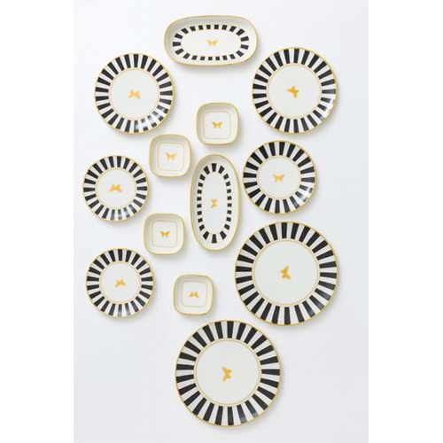 ÜLGER ÇİZGİLİ KELEBEK 13 PARÇA KAHVALTI TAKIMI 1*5