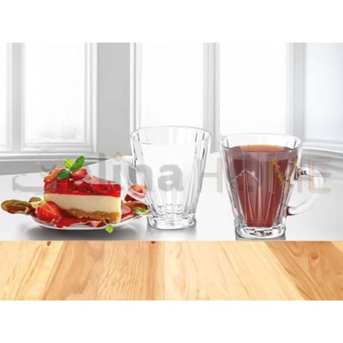 KRD CAM ACADİA 6 LI KULPLU BARDAK 1*8