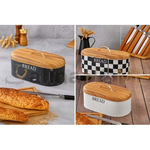 KMS METAL DESENLİ EKMEK KUTUSU 1*8