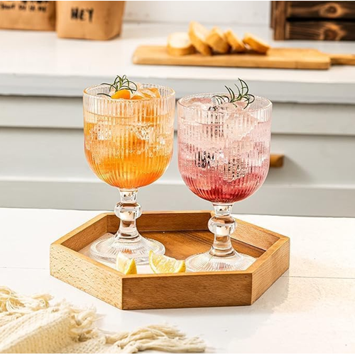 KRD CAM ALEX ÇİZGİLİ 6 LI AYAKLI BARDAK 1*8