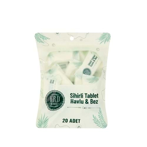 KRD SİHİRLİ TABLET HAVLU & BEZ 20 Lİ 1*100