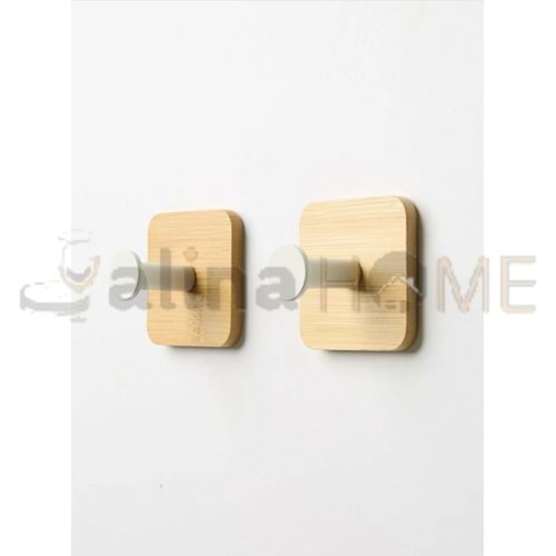 KRD BAMBU 2 Lİ KARE YAPIŞKANLI ASKILIK 1*20