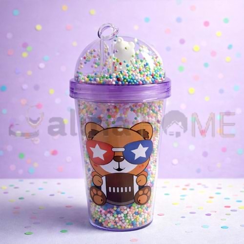 KRD PİPETLİ BARDAK AKRİLİK DESENLİ 1*60