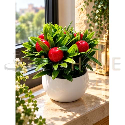 KRD ÇİÇEK YAPAY SAKSILI MEYVELİ ÇİÇEK 10 CM 1*24