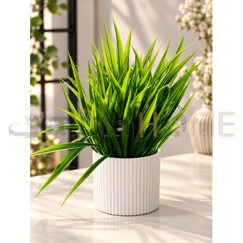 KRD ÇİÇEK YAPAY SAKSILI ÇİMEN ÇİÇEĞİ 25 CM 1*12