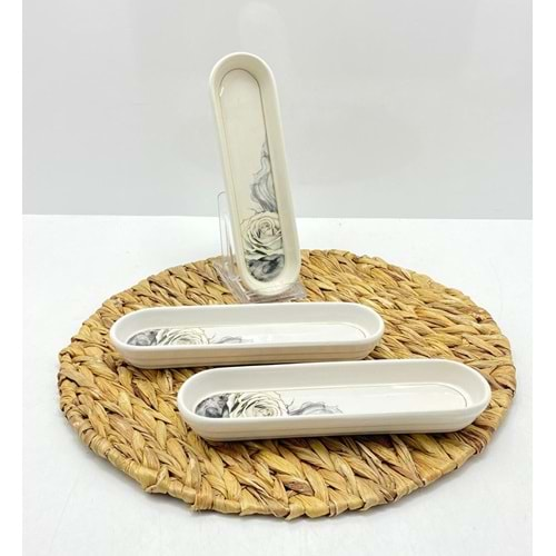 ALİNA HOME KARAGÜL OVAL ZEYTİNLİK 23X6,5 CM 1*32