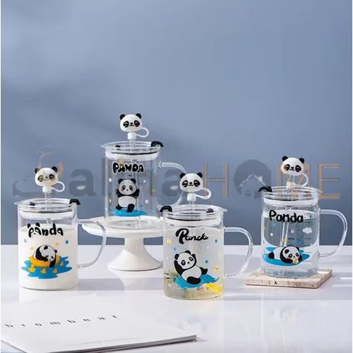 BY COMO KUPA CAM PİPETLİ PANDA FİGÜRLÜ 450 ML 1*48