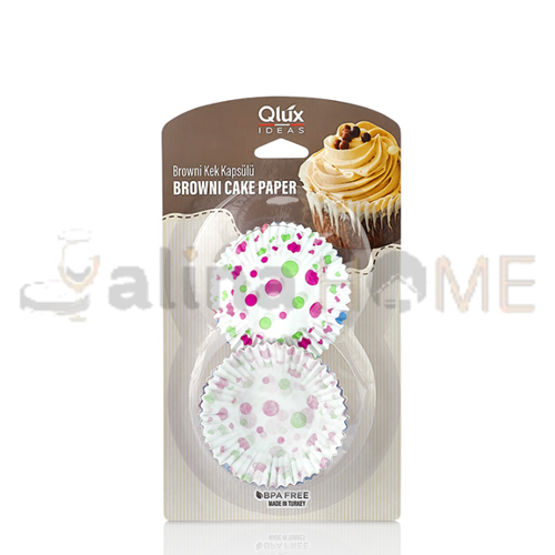 QLUX KEK KALIBI DESENLİ BROWNİ KEK KAPSÜLÜ 1*50