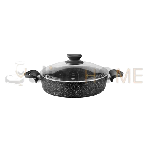 LVN TENCERE BASIK DİEZ DÖKÜM BAKALİT KULP 22 CM SİYAH 1*4