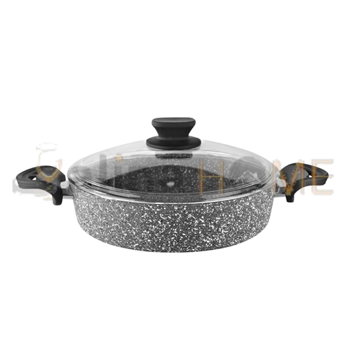 LVN TENCERE BASIK DİEZ DÖKÜM BAKALİT KULP 28 CM GRİ 1*4