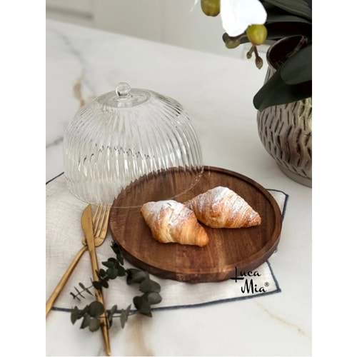 LUCA MİA KEK FANUSU BREEZE CAM KAPAKLI 1*6