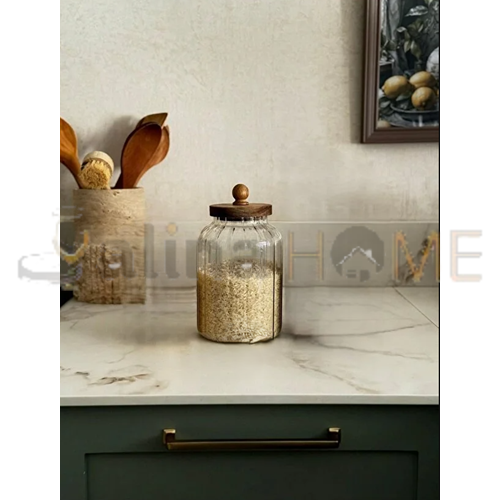 LUCA MİA BAMBU KAPAK CAM KAVANOZ GLASSYA 1800 ML 1*12