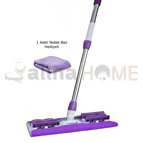 SVR LİNEX MANDALLI MOR-GRİ MOP YEDEKLİ 1*50