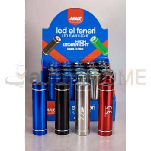 ZMAX LAMBA LEDLİ EL FENERİ 9 CM 1*24