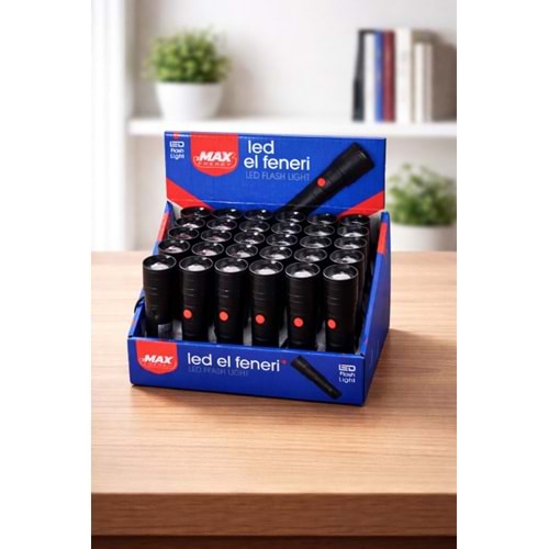ZMAX LAMBA LEDLİ EL FENERİ PİLLİ 1*24