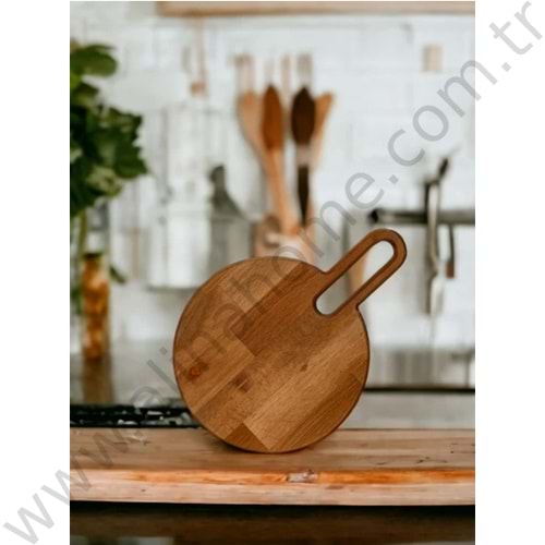 MOKKA AHŞAP KESME TAHTASI SAPLI YUVARLAK 29 CM 1*40