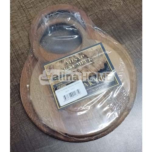 MOKKA AHŞAP KESME TAHTASI 2 Lİ YUVARLAK 24 CM 1*20