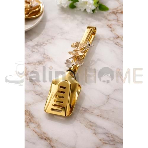 BZD IVORY SUNUM MAŞASI GOLD KELEBEK FİGÜRLÜ 1*60
