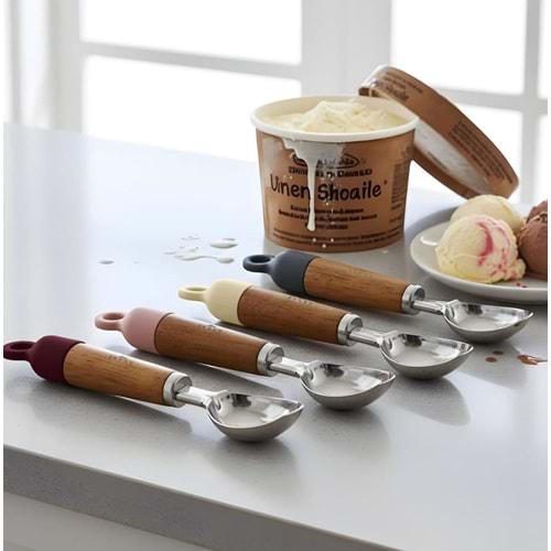 BZD IVORY AKASYA SAPLI DONDURMA KAŞIĞI 1*24