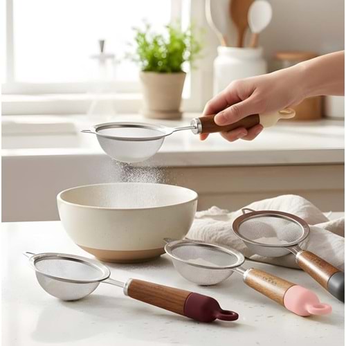 BZD IVORY AKASYA SAPLI ÇAY SÜZGEÇİ BÜYÜK 1*24