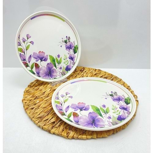 ALİNA HOME MOR MAGNOLYA YUVARLAK SERVİS 26,5 CM 1*12