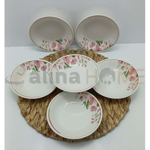 ALİNA HOME PEMBE MAGNOLYA KÜÇÜK YEMEK TABAĞI 17 CM 1*18