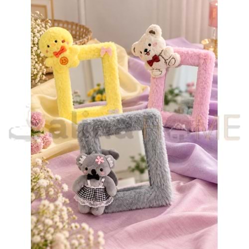 MNG AYNA PELUŞ HAYVAN FİGÜRLÜ DÖRTGEN AYAKLI AYNA 1*96