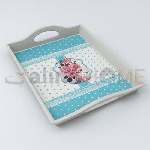 TRİA MELAMİN TEPSİ BÜYÜK KULPLU TEPSİ 30x42 CM 1*25