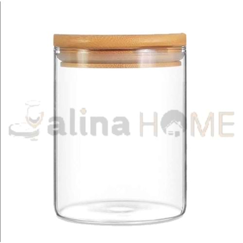 MLN CAM BAMBU KAPAKLI MİNİ KAVANOZ 200 ML 1*96