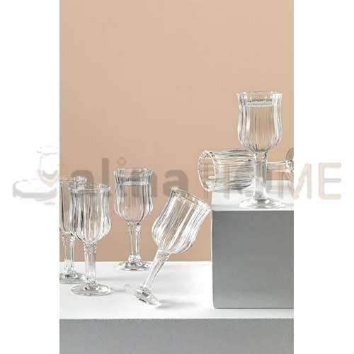 MLN CAM AYAKLI KAHVE YANI BARDAĞI 6 LI 10905 1*24