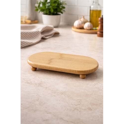 MLN BAMBU YAĞLIK ALTI OVAL TOP AYAKLI 23x12 CM 1*72