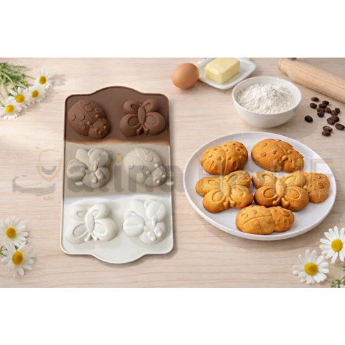 MLN SİLİKON KEK KALIBI MUFFİN HAYVAN FİGÜRLÜ 6 LI 1*12