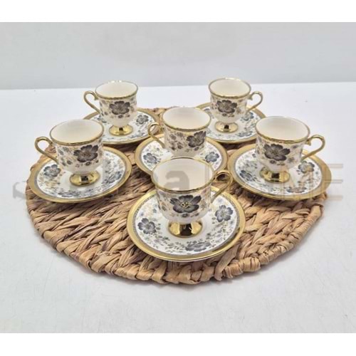 MLN PORSELEN KAHVE FİNCAN TAKIMI 6 LI 1*12