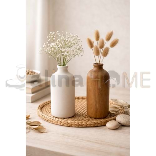 MLN SERAMİK KÜÇÜK SİLİNDİR VAZO 17 CM 1*24