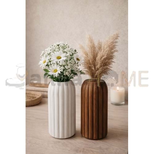 MLN SERAMİK ÇİZGİLİ MODEL VAZO 20 CM 1*24