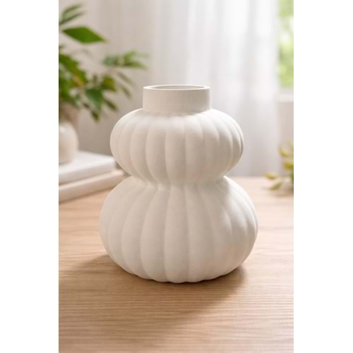 MLN VAZO SERAMİK KABAK MODEL BOĞUMLU 15 CM 1*18