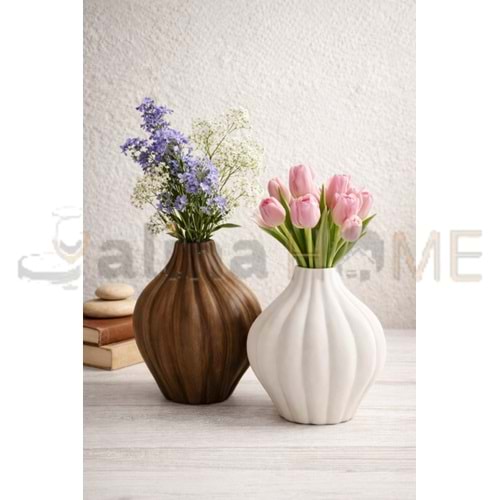 MLN SERAMİK NERGİS VAZO 17 CM 1*24