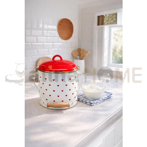 MLN EMAYE BAKRAÇ KIRMIZI KALP DEKOR 20 CM 1*6