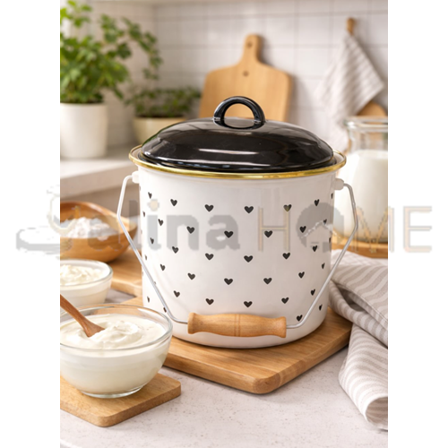 MLN EMAYE BAKRAÇ SİYAH KALP DEKOR 20 CM 1*6