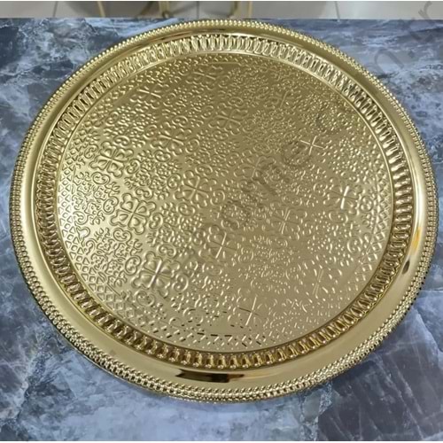 MTR TEPSİ YUVARLAK MODEL ALTIN 35 CM 1*25