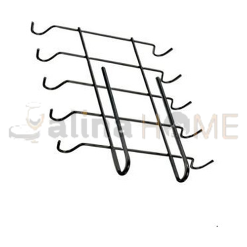 NİL METAL ASKILIK DOLAP İÇİ FİNCAN ASKILIĞI 10 KANCALI SİYAH 1*24