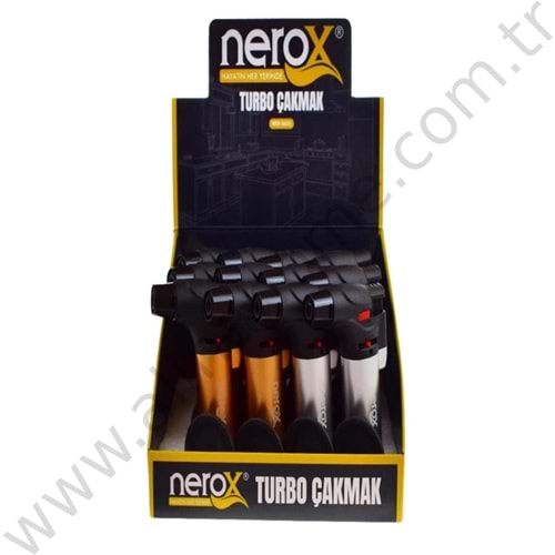 NEROX TURBO OCAK ÇAKMAĞI BASINÇLI GAZ RENKLİ METALİK 1*12