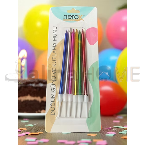 NEROX DOĞUM GÜNÜ VE KUTLAMA MUMU 6 LI 1*24
