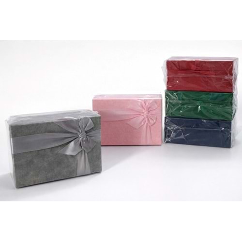 NRX HEDİYE KUTUSU KADİFE MODEL 3 LÜ DİKDÖRTGEN 23x16 CM 1*24